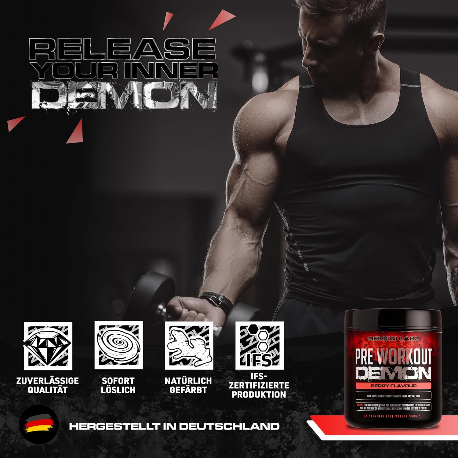 Thumbnail 3 de Pre Workout Demon BEERENGESCHMACK 360 g
