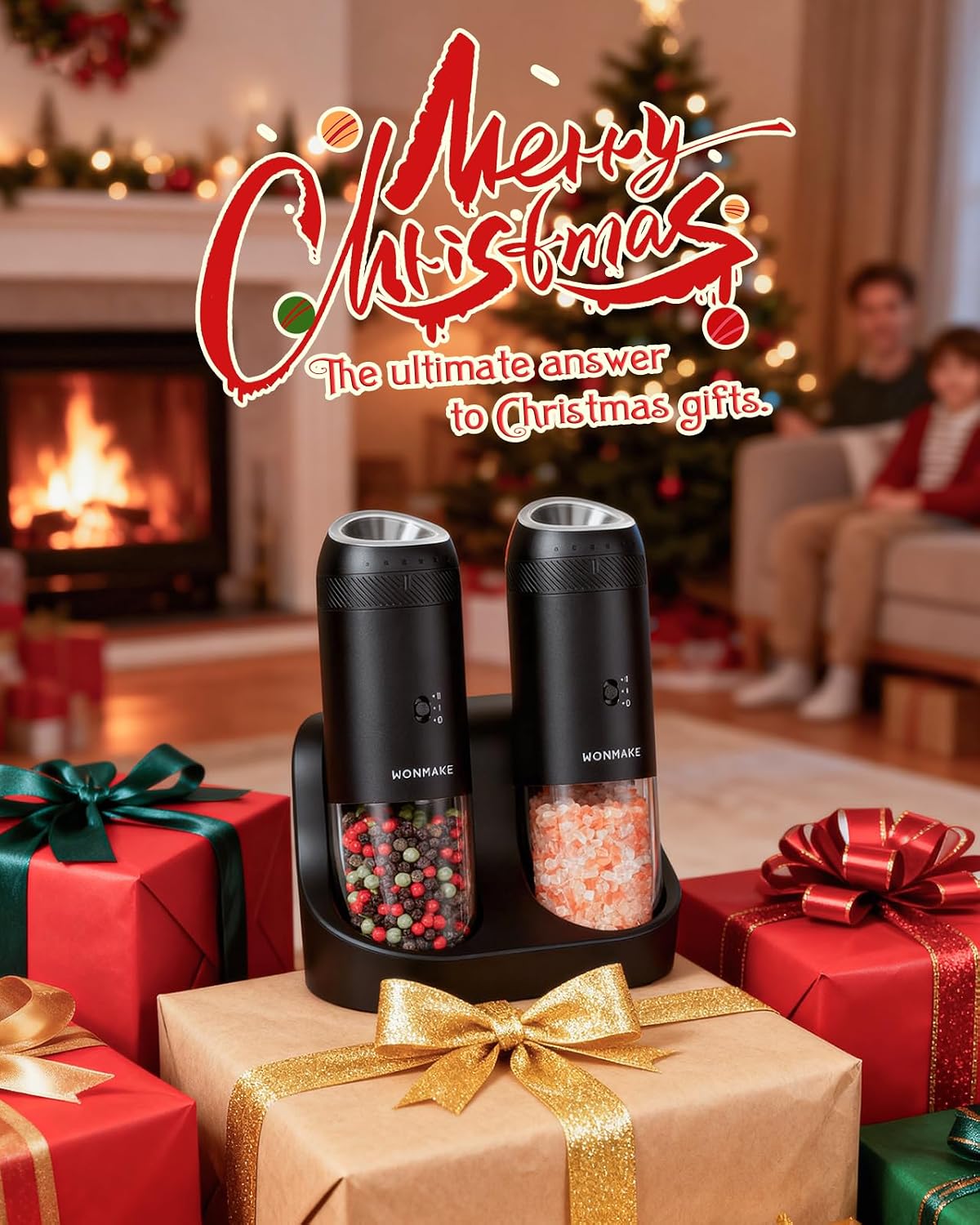 Detalle 2 de WONMAKE Gravity Salt & Pepper Grinder