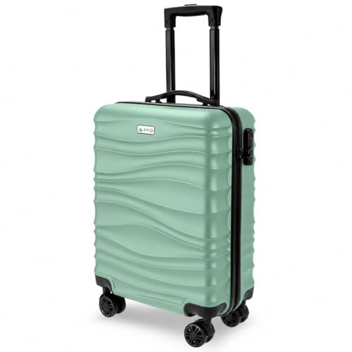 Imagen de AVIO Wave Cabin Suitcase 55x40x20cm — Lightweight ABS Carry-On with 4 Double Spinner Wheels en OfertitasTOP