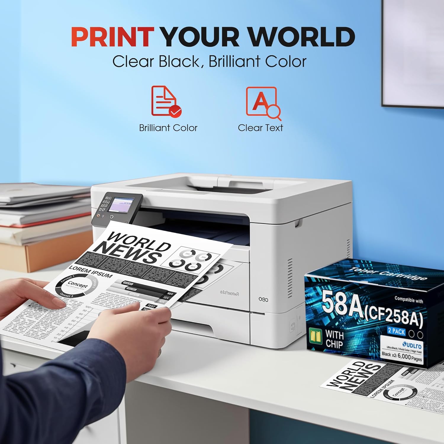 Thumbnail 4 de 58A CF258A 2 Pack Toner 🖨️