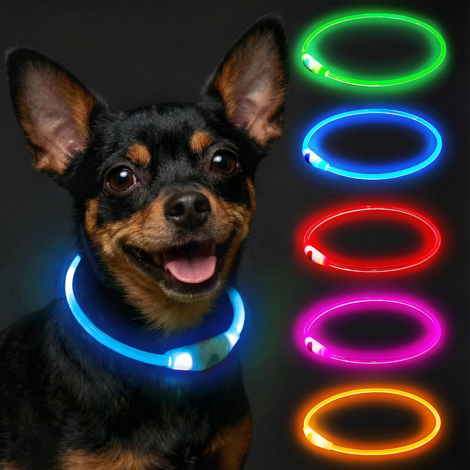 Detalle de Light Up Dog Collar LED 70cm Blue