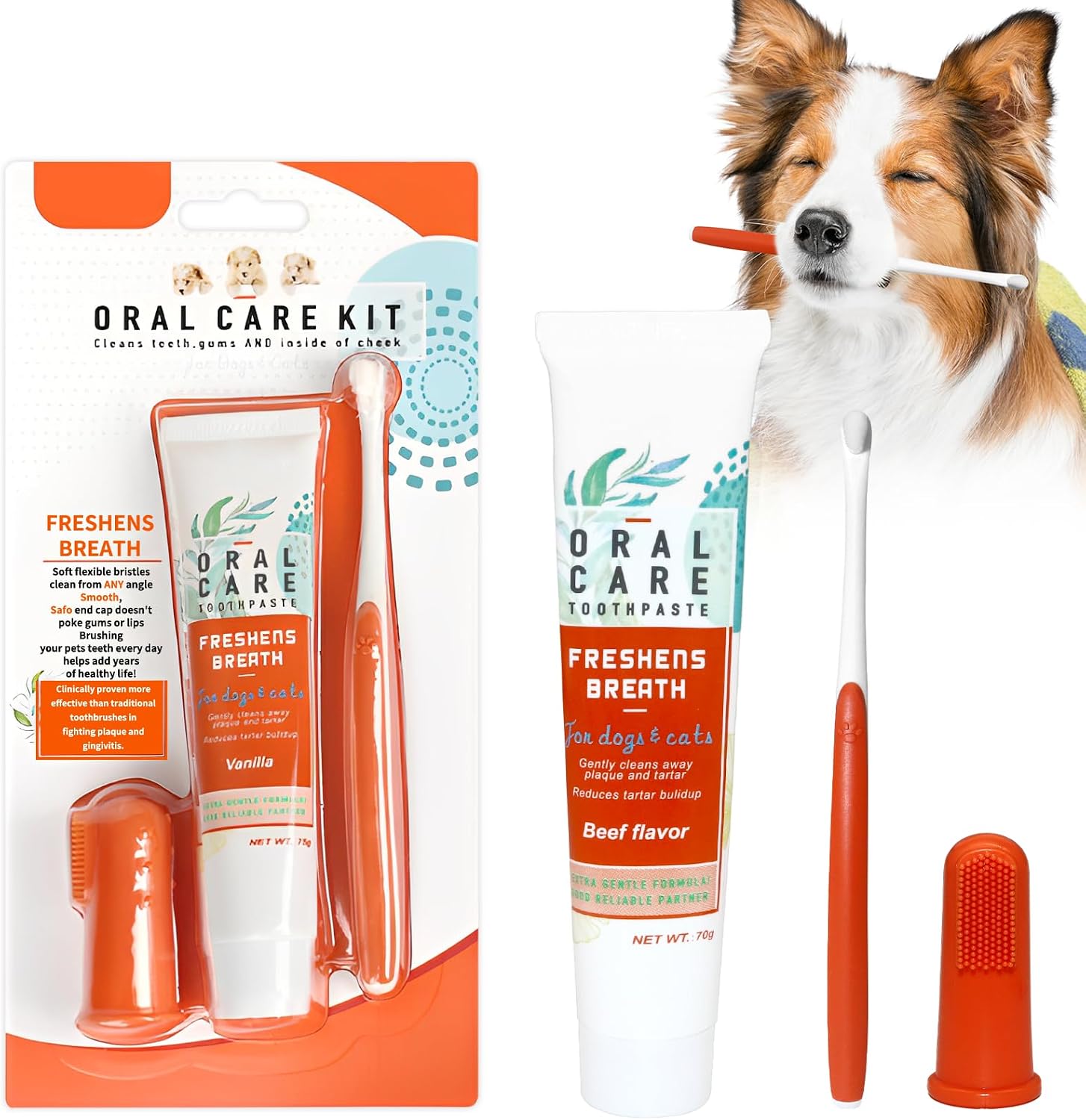 Detalle de MEIEGOU Zahnpflege Hund Set