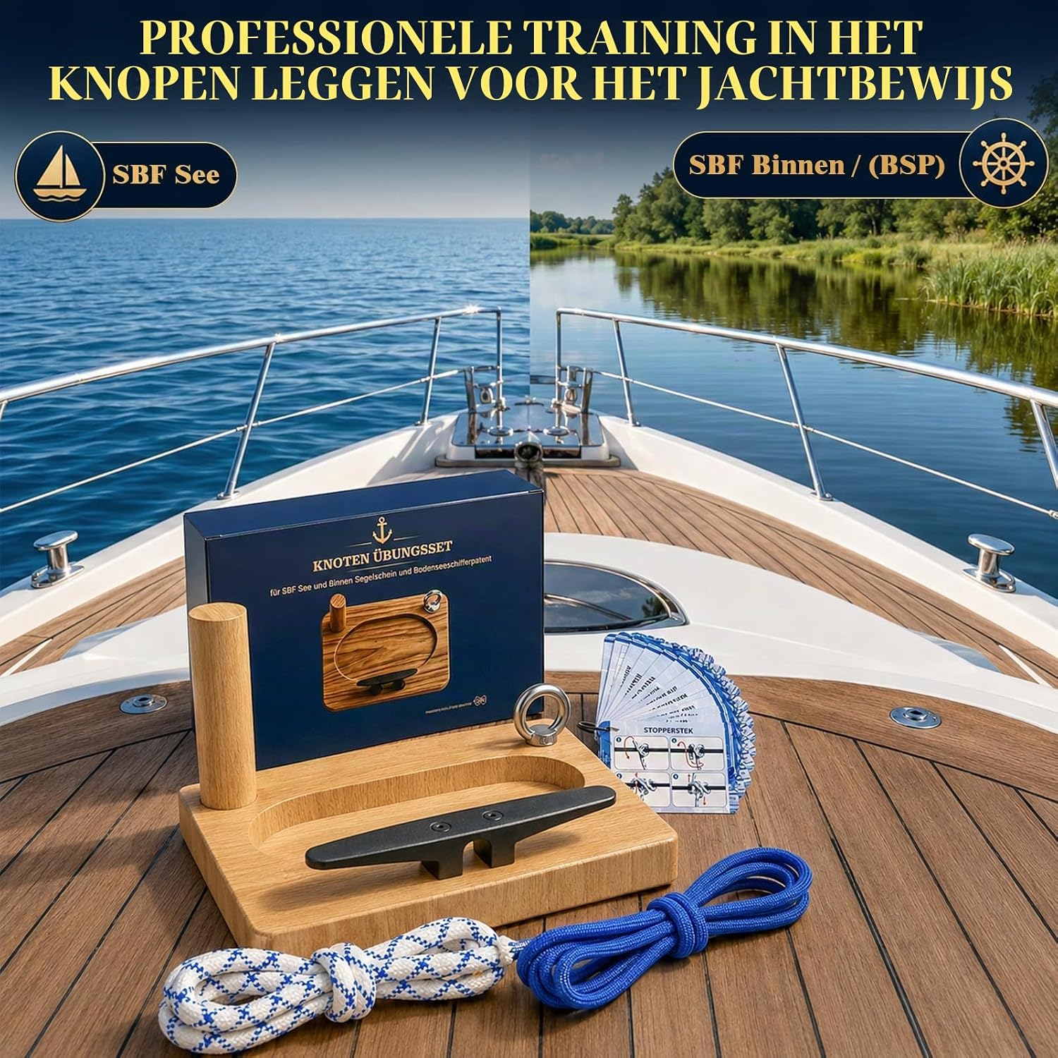 Detalle de Scalnuvyyh XT10Knotset-11505618 knopenset met 11 zeilknopen en videolessen