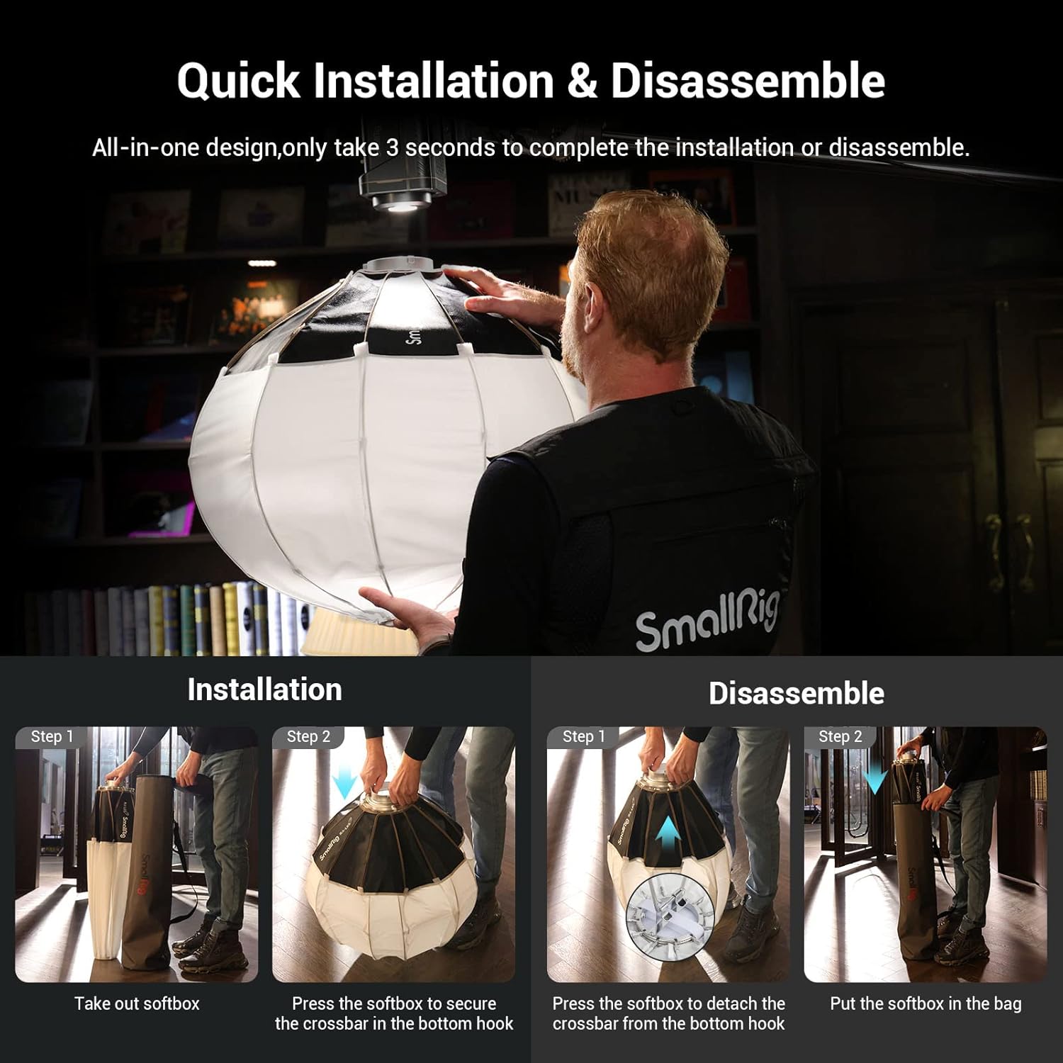 Detalle de SMALLRIG Lantern Softbox 65 cm