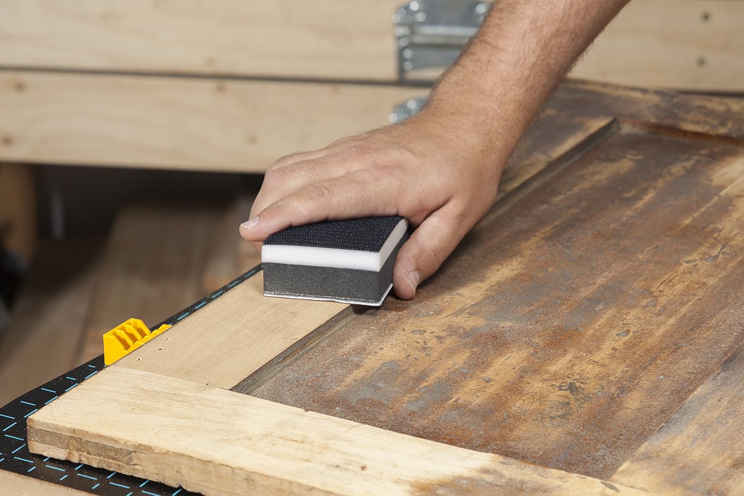 Detalle 2 de wolfcraft 2892000 handschuurset 4-delig met harde en zachte zijde, Easy-Fix