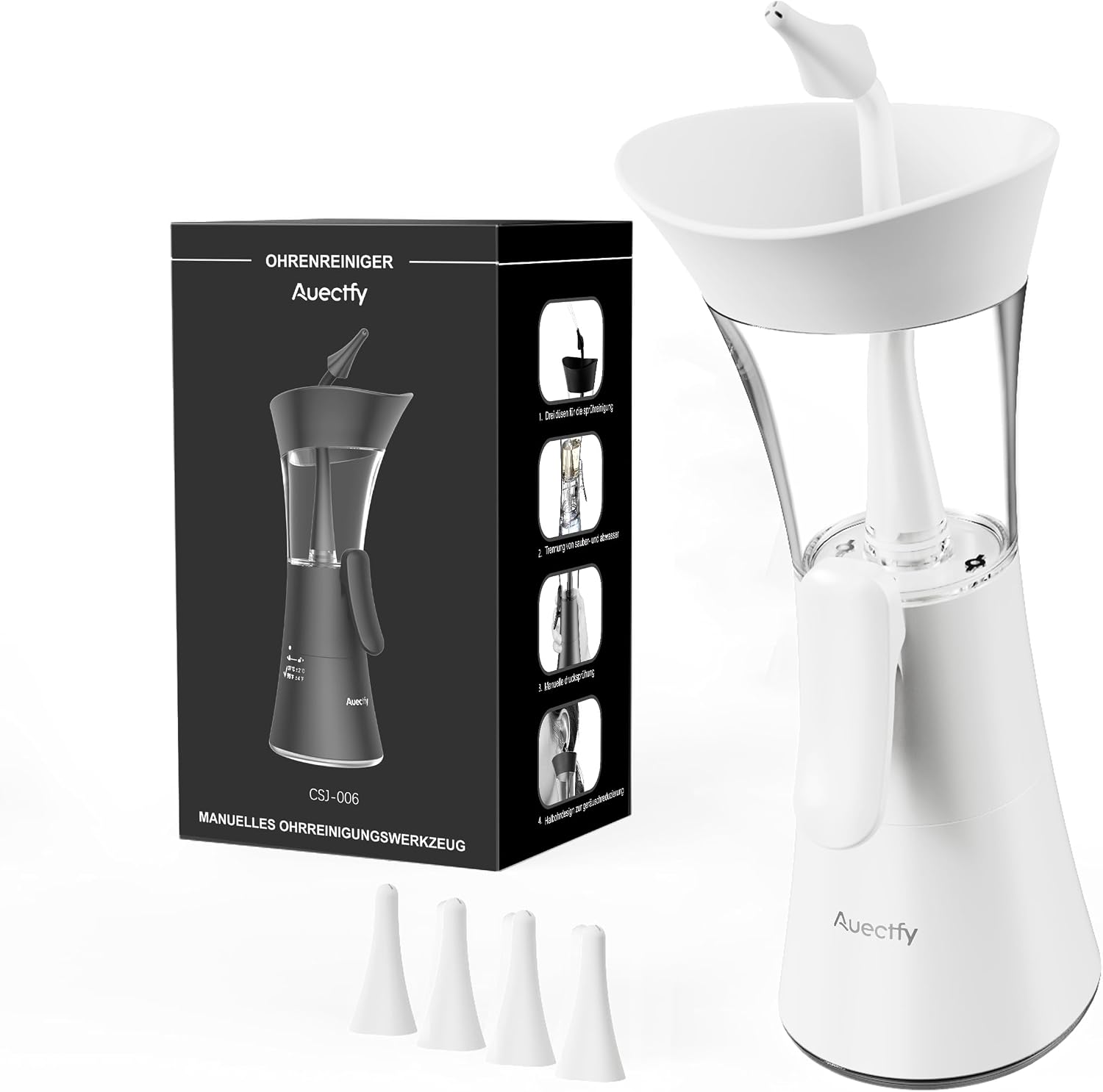 Detalle de Auectfy CSJ-006 handmatige oorreinigingsset met siliconen tip en handpomp