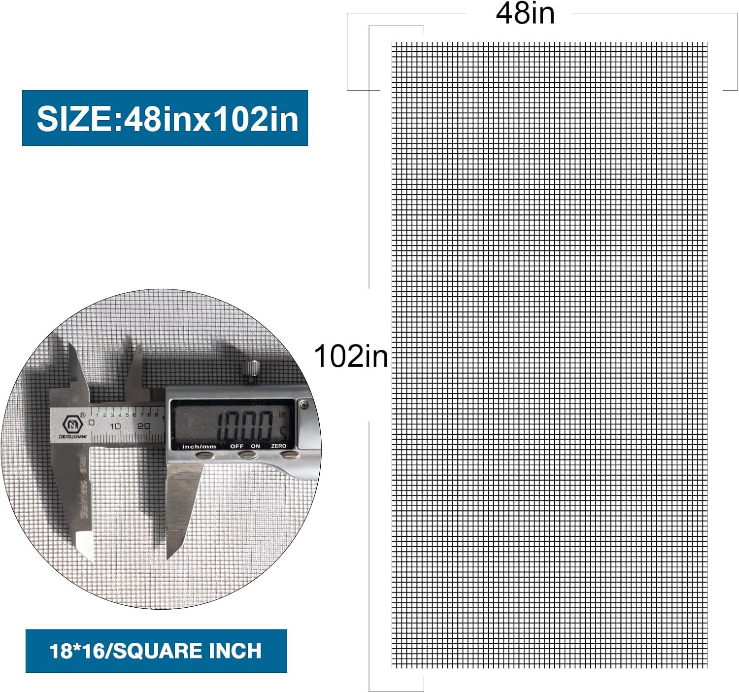 Detalle 2 de NeatiEase 48x102 Adjustable Window Screen 🪟