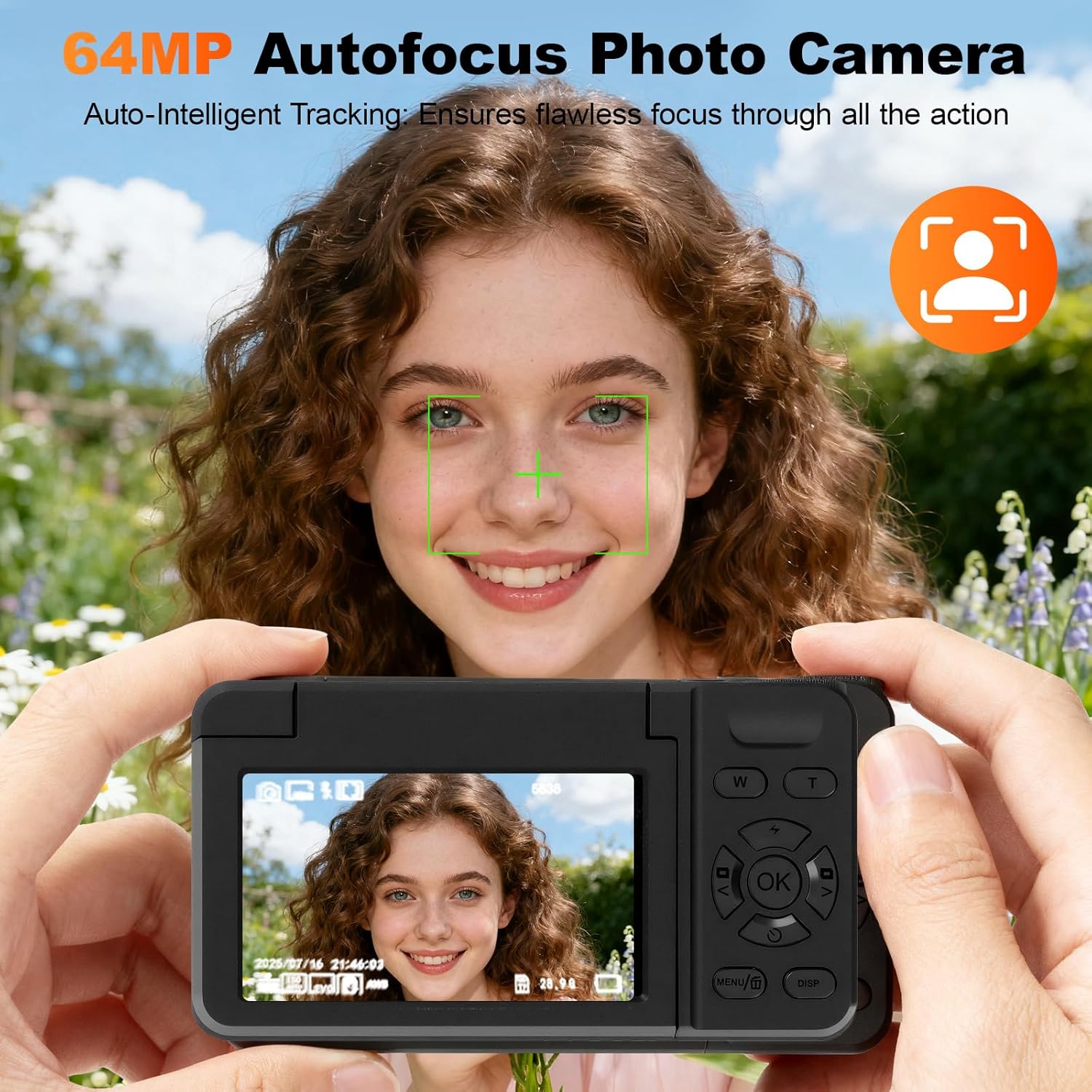 Thumbnail 3 de Digital Camera 64MP 4K compact with 18x zoom