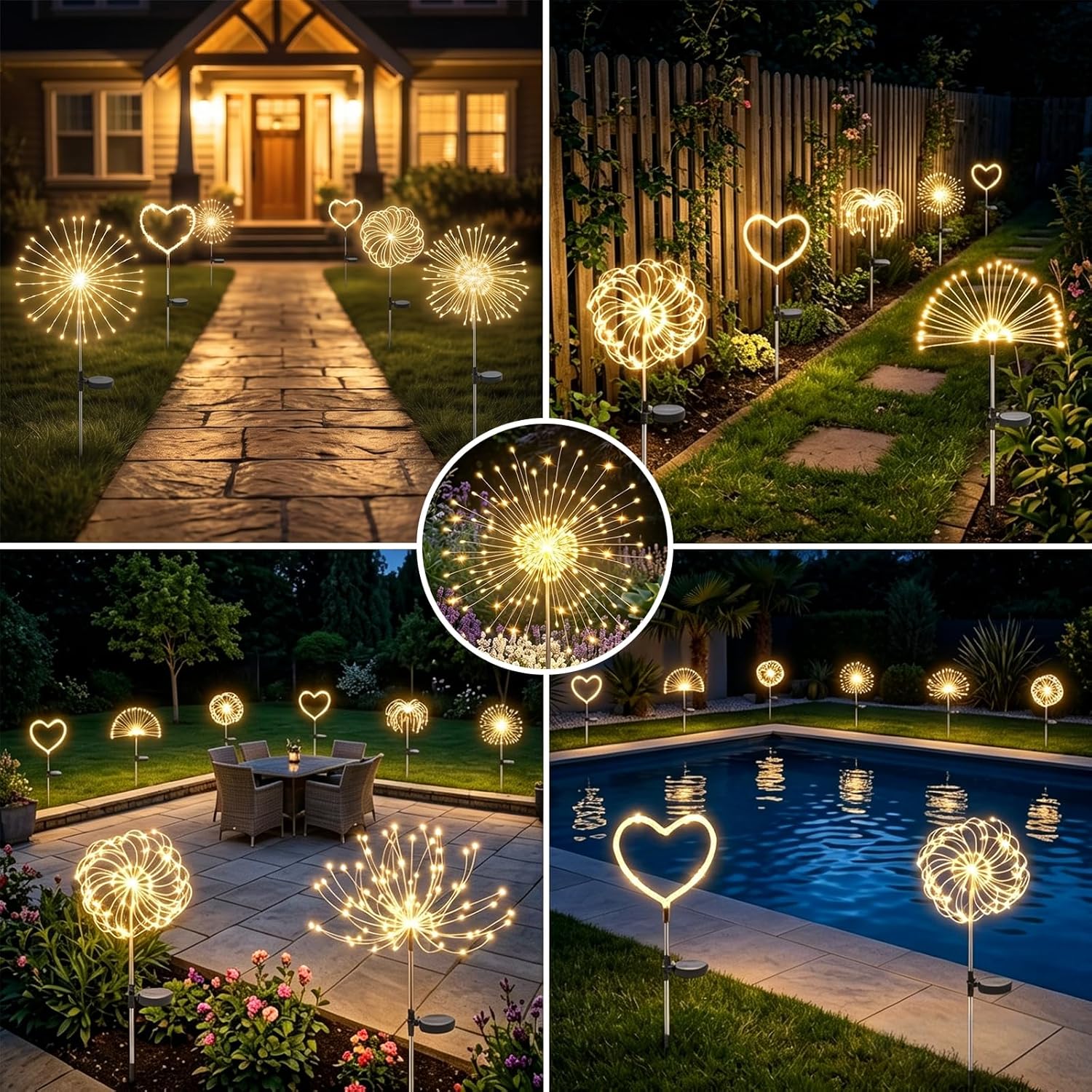 Thumbnail 6 de A.bigwhale Solarleuchten für Außen – 2er-Set Deko-Solarleuchten mit 120 LEDs, wasserdicht, Feuerwerk-Optik