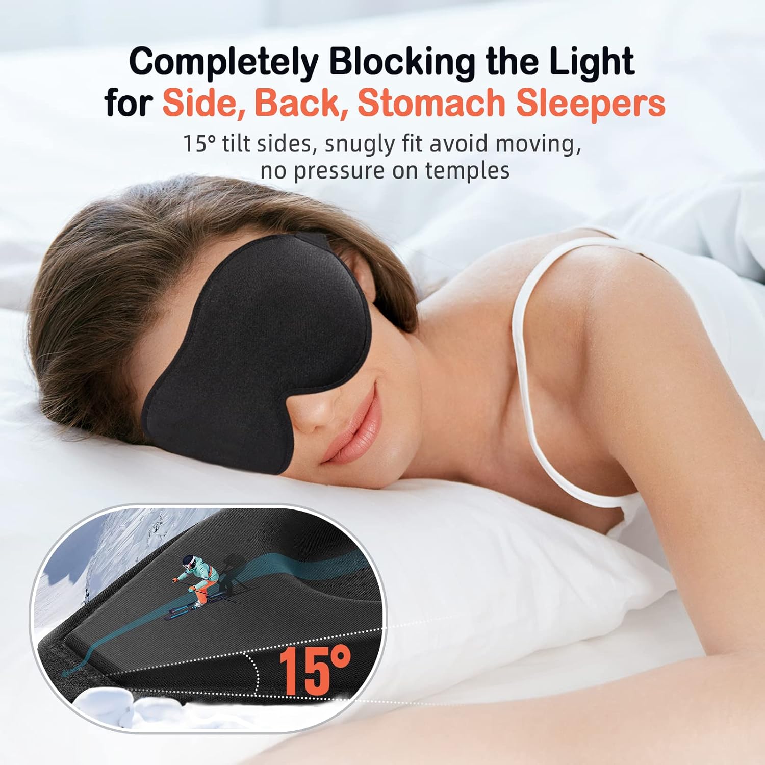 Detalle 2 de LitBear Sleep Mask 3D Contoured Light-Blocking Eye Mask 😴