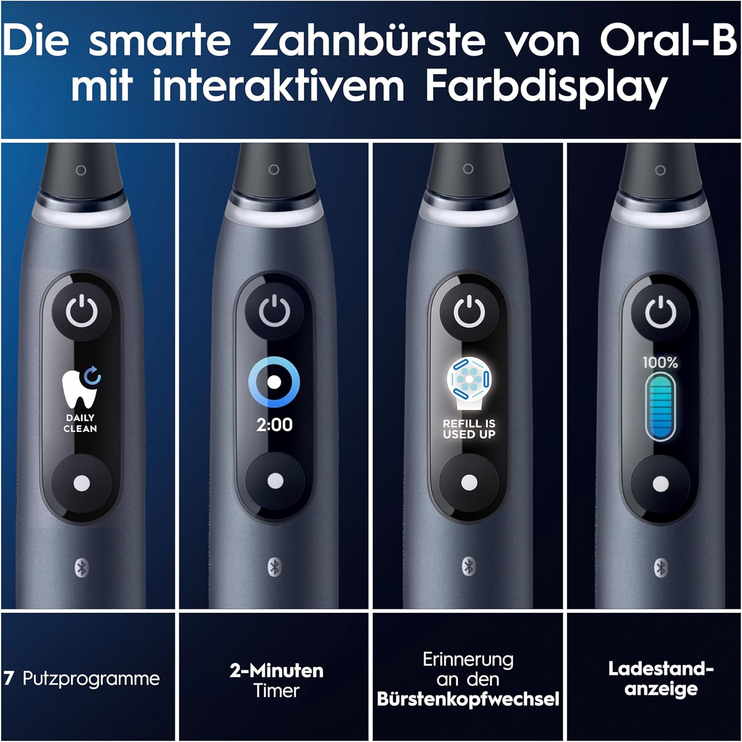 Thumbnail 4 de Oral‑B iO Series 9 elektrische Zahnbürste 3 Aufsteckbürsten