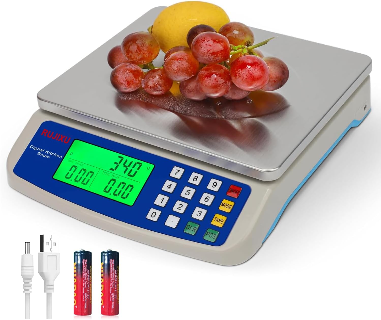Detalle de Large Digital Kitchen Scale 30KG for Baking 🍽