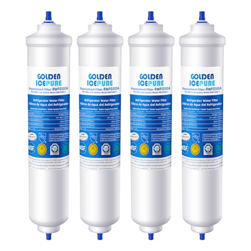 Detalle de GOLDEN ICEPURE Filtro de Agua para Refrigerador — compatibles con Samsung y LG (4 piezas)