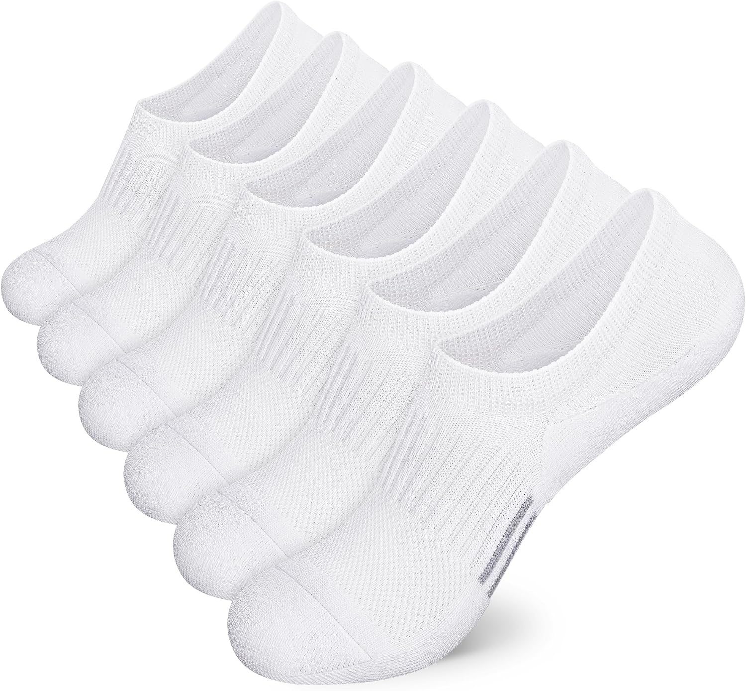 Detalle de Airacker No-Show Socks for Women (6 Pairs) – Athletic Cushioned Low Cut Running Ankle Socks