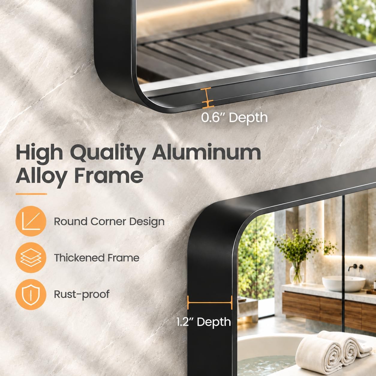 Detalle de JISOSO Bathroom Vanity Mirror 48x30