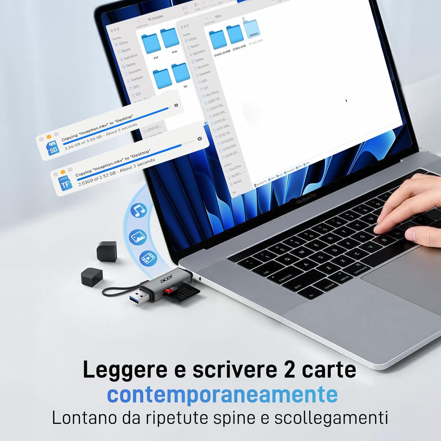 Thumbnail 2 de Acer Lettore di schede SD e USB‑C per SD/MicroSD