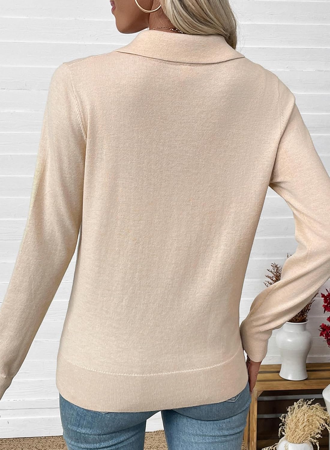 Detalle 2 de EVALESS Women's Cardigan Sweater, Wool Blend