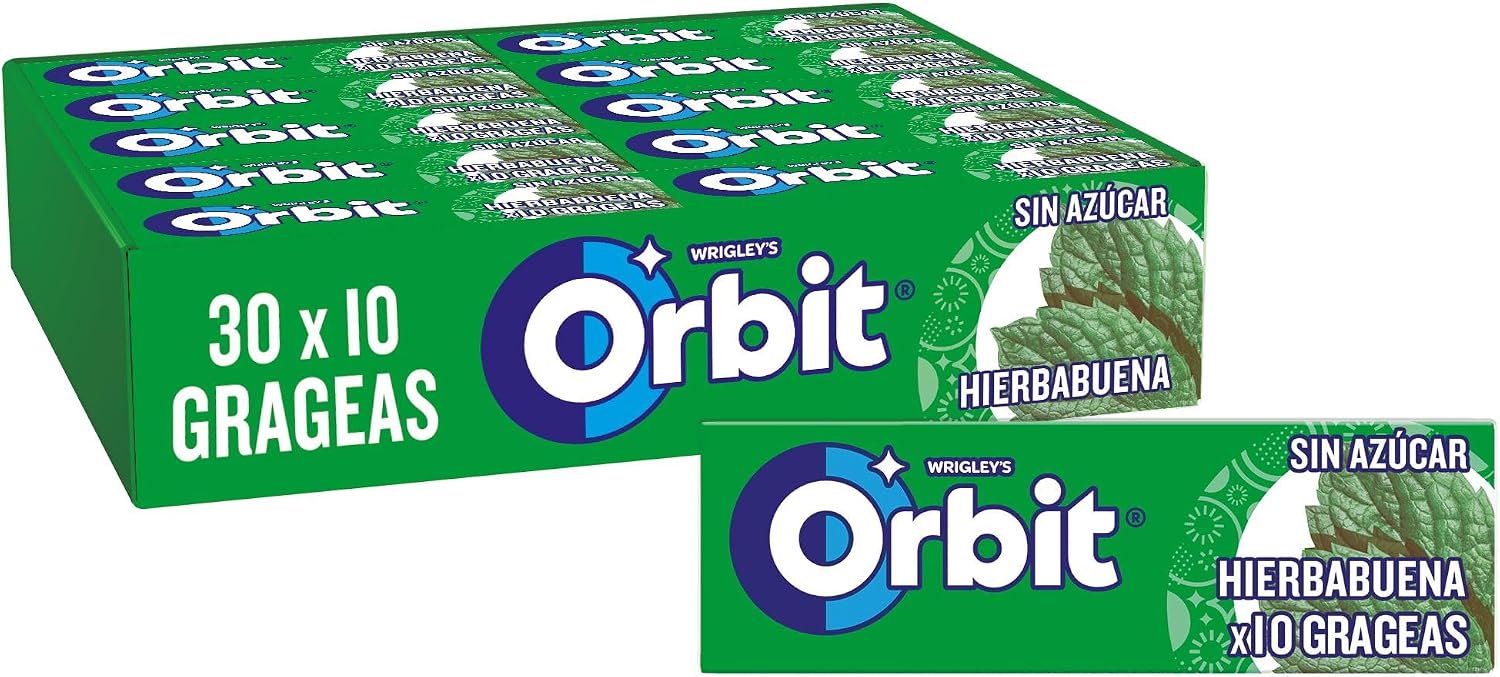 Orbit Chicles Hierbabuena 🍃 30 Unidades 420g