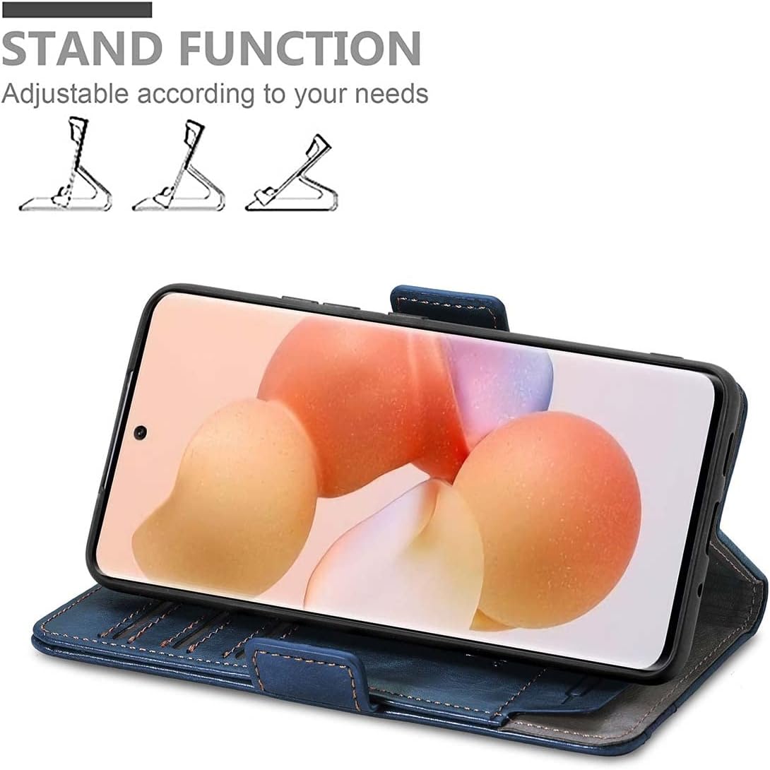 Thumbnail 5 de MOJIA Hülle für Motorola Signature – PU Slim Magnetische Klapphülle mit Kartenfach, Standfunktion, Blau