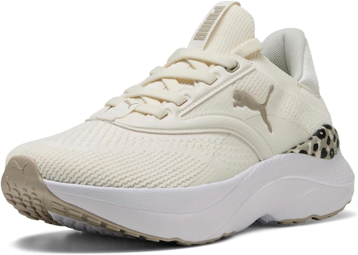 Thumbnail 6 de Puma Softride Mayve Laufschuhe für Damen – Warmweiß/Gold/Schwarz, flache Absatzform (42 EU)
