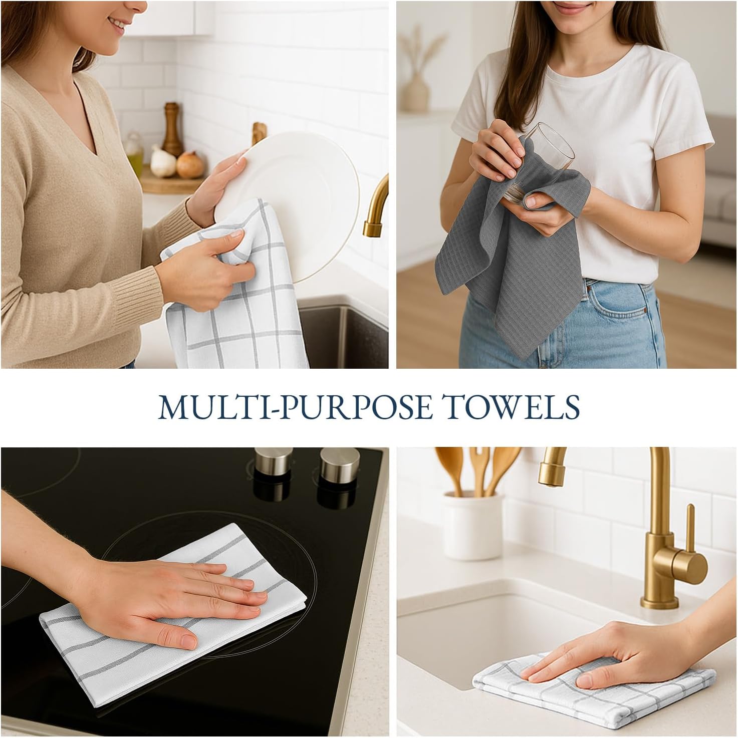 Thumbnail 5 de LANE LINEN Tea Towels Set 6 Pack 18x28