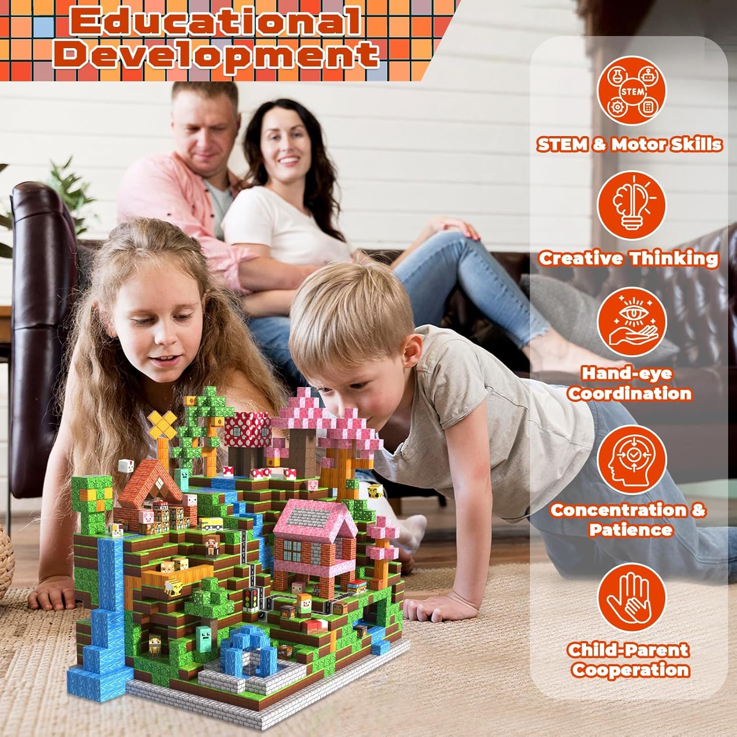 Thumbnail 5 de Annexfun 300 PCS Magnetic Building Blocks – STEM Learning Magnet Cubes Set