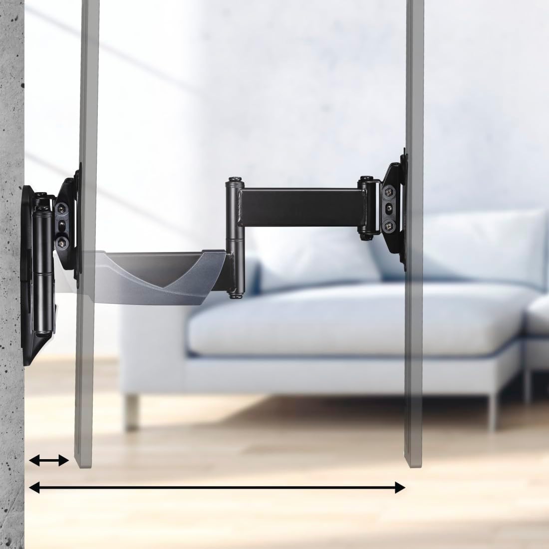 Thumbnail 2 de TV Wall Mount Swivel Tilt Extendable (26" to 25kg) — tested for stability
