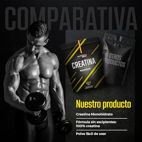 Detalle de Creatina Monohidrato 3400 mg | 100% Pura de Laboratoires Nutrimea — 300 g, 88 dosis