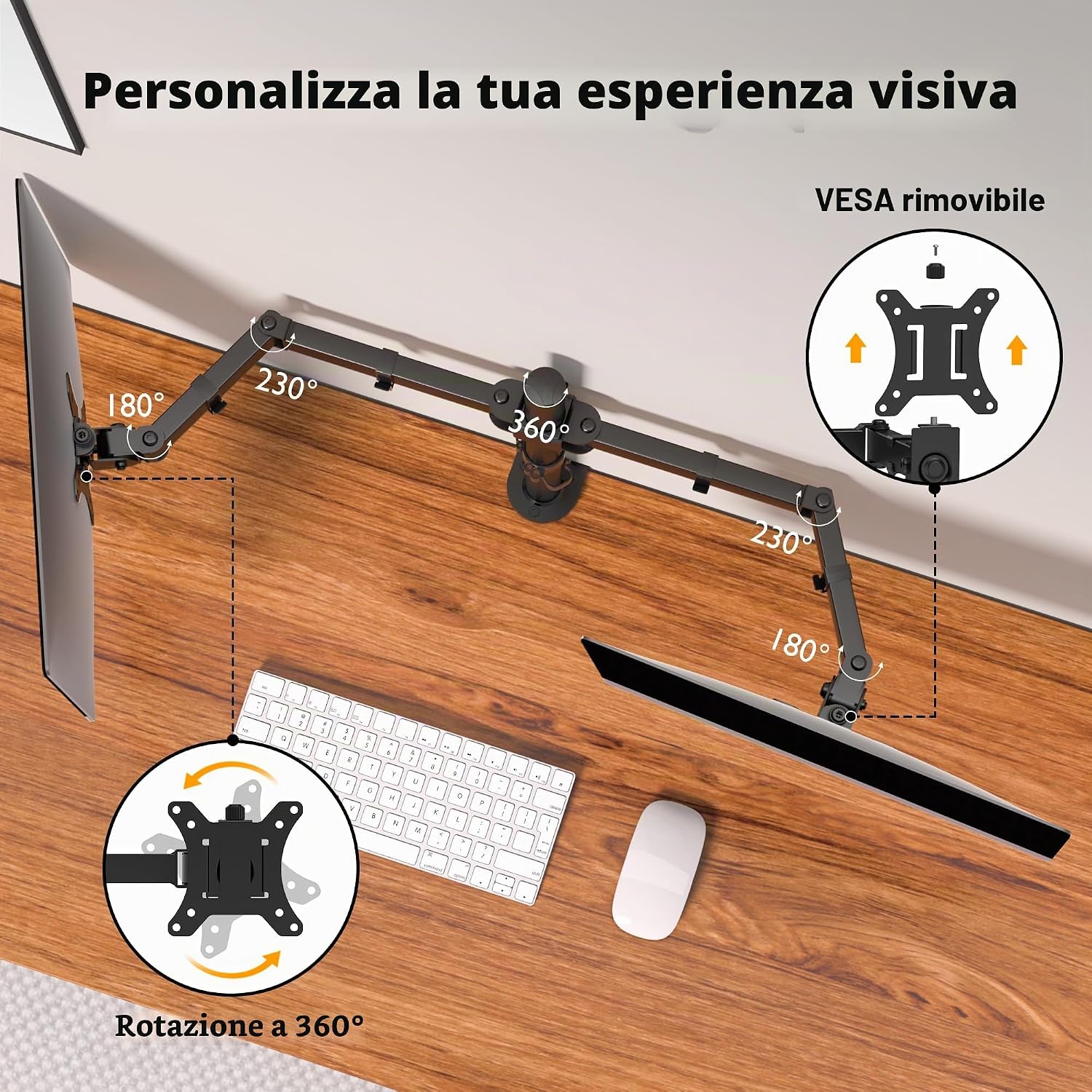 Thumbnail 2 de BONTEC Supporto Doppio Monitor 13–30