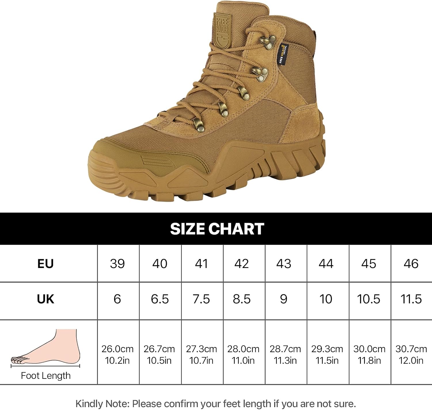 Thumbnail 6 de FREE SOLDIER 1760419031 – męskie buty trekkingowe z wodoodporną podszewką