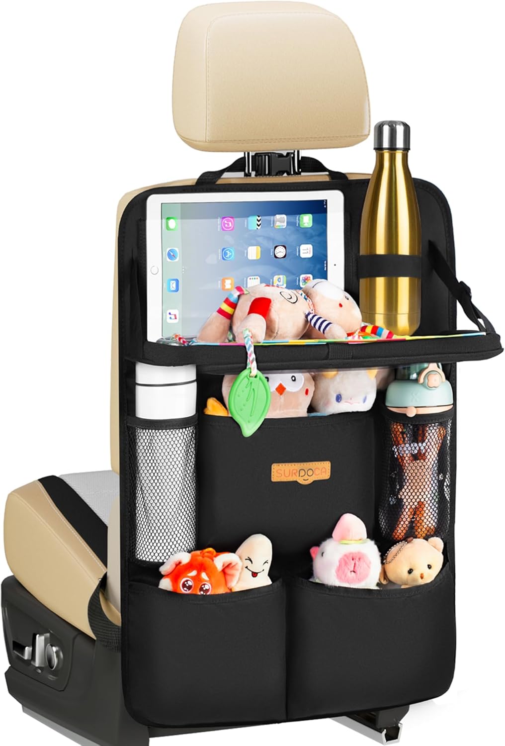 Thumbnail 6 de SURDOCA Auto Organizer Kinder mit Klapptisch – Rücksitz Organizer mit Touchscreen-Tabletfach