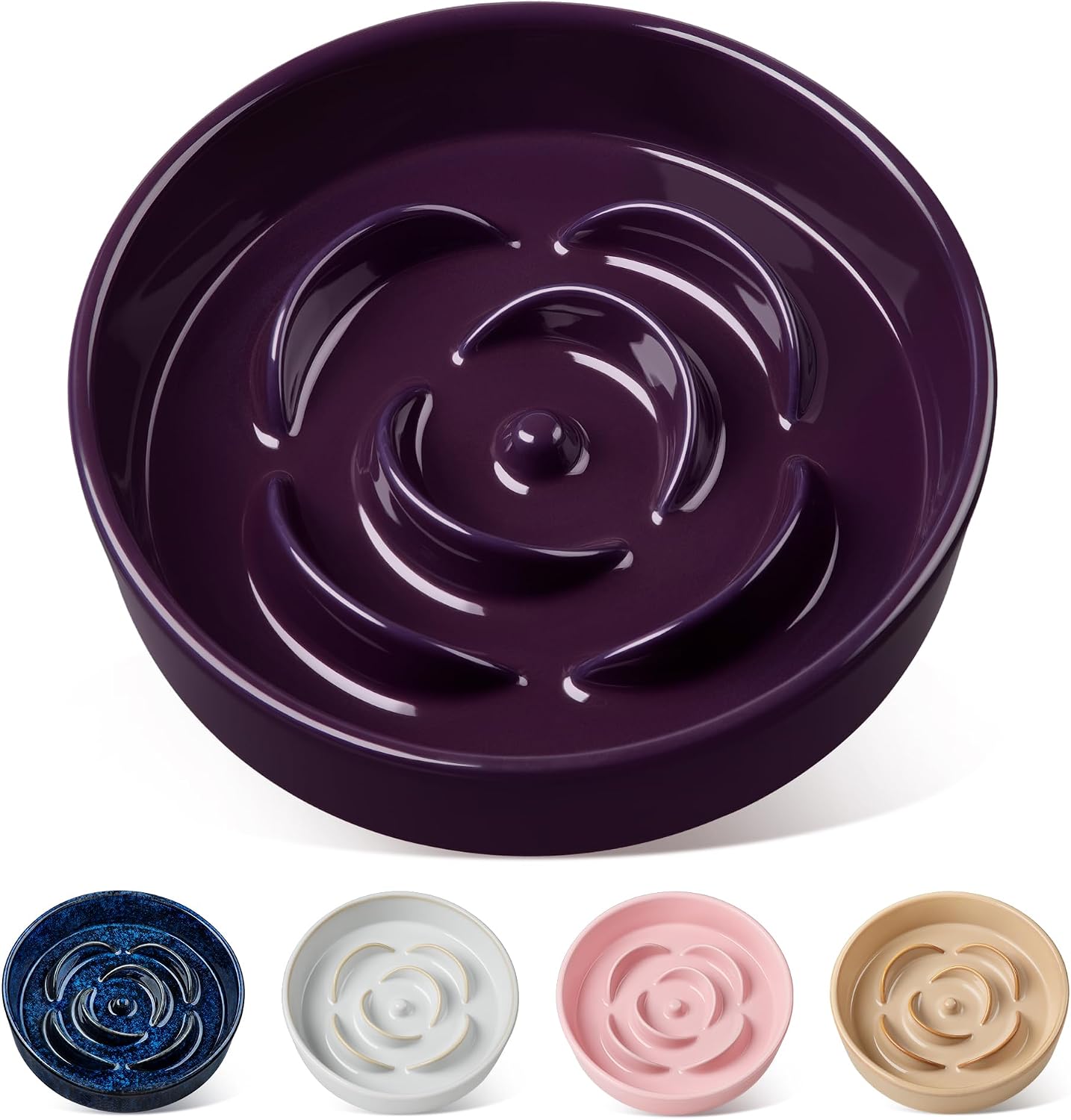 vancasso Ceramic Slow Feeder Dog Bowl