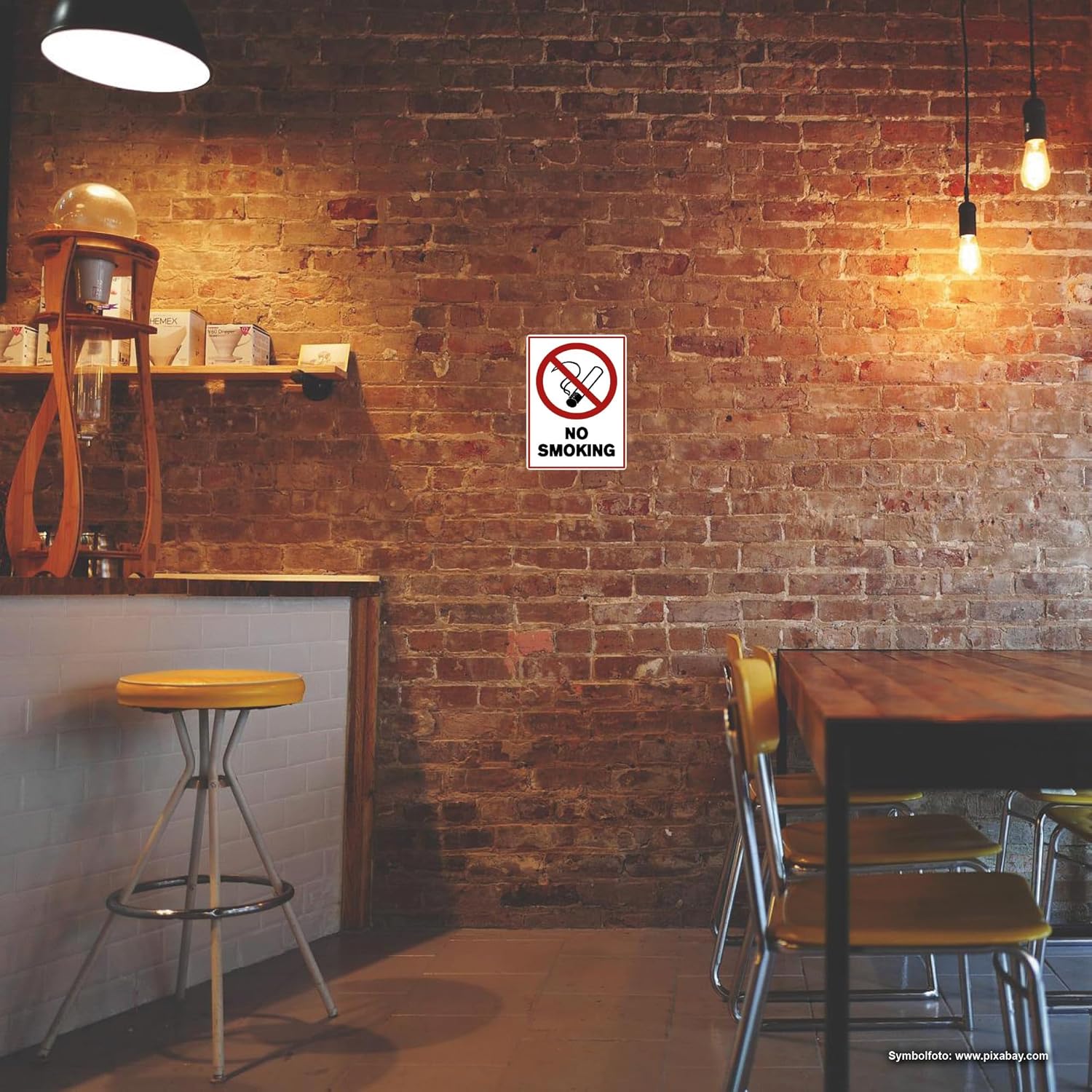 Detalle de STROBO 2 Stück No Smoking Hinweisschild – 30x20 cm, UV-beständige Hartschaumplatte