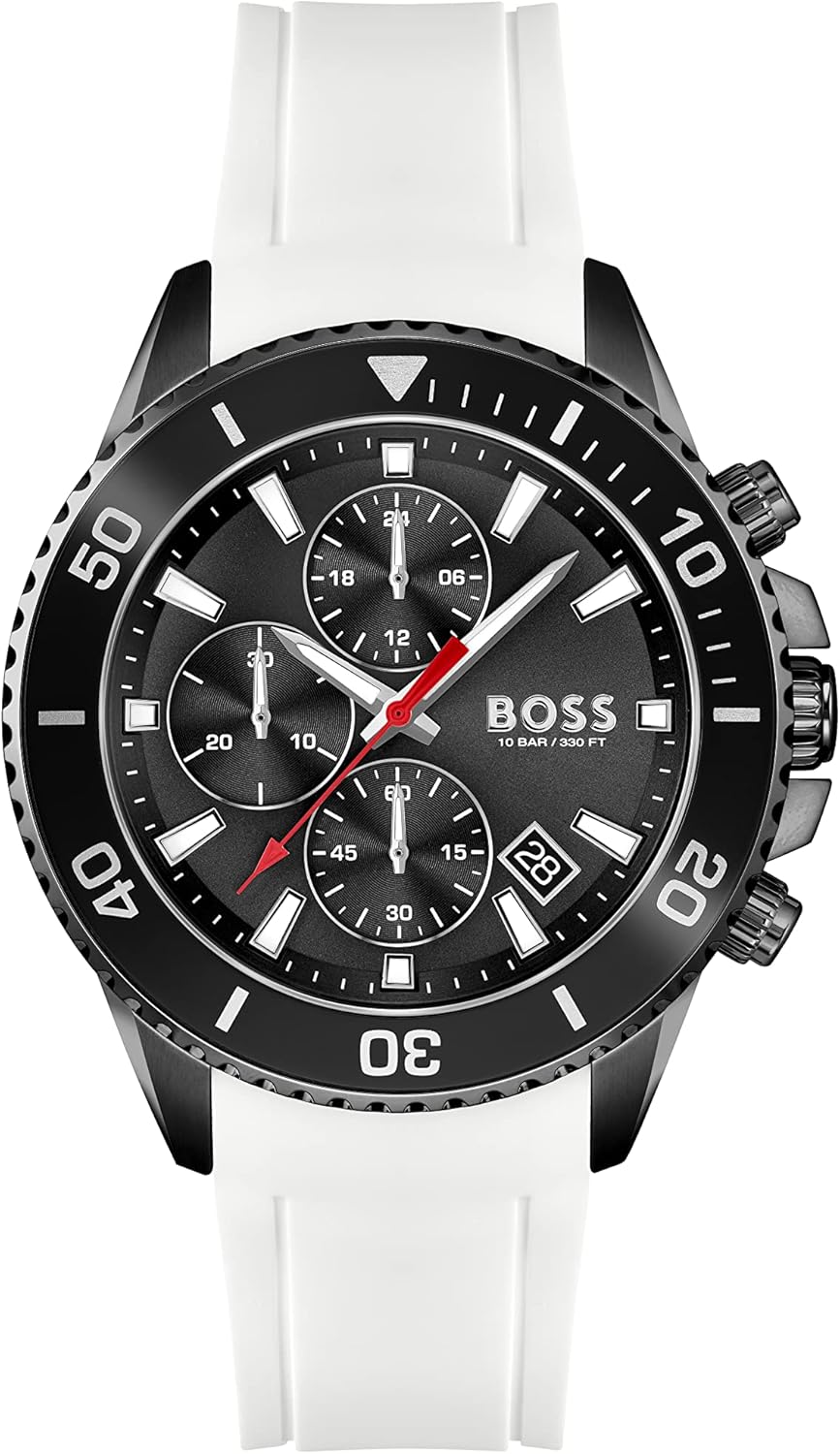 Thumbnail 6 de BOSS Orologio Cronografo da Uomo Admiral 45mm –Quarzo, Bracciale In Acciaio Inossidabile (Gold) con opzioni silicone/tessuto oceanici