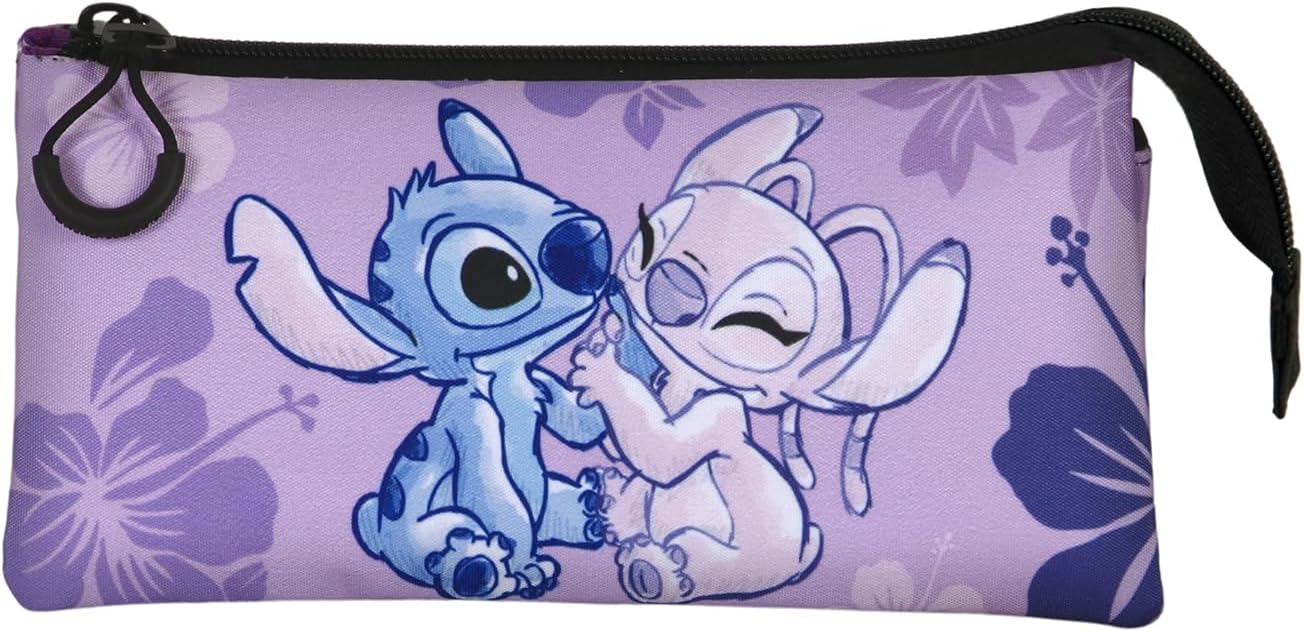 Detalle 2 de Astuccio triplo Disney Lilo & Stitch Stitch & Angel-Astuccio Triplo FAN 2.0, lilla