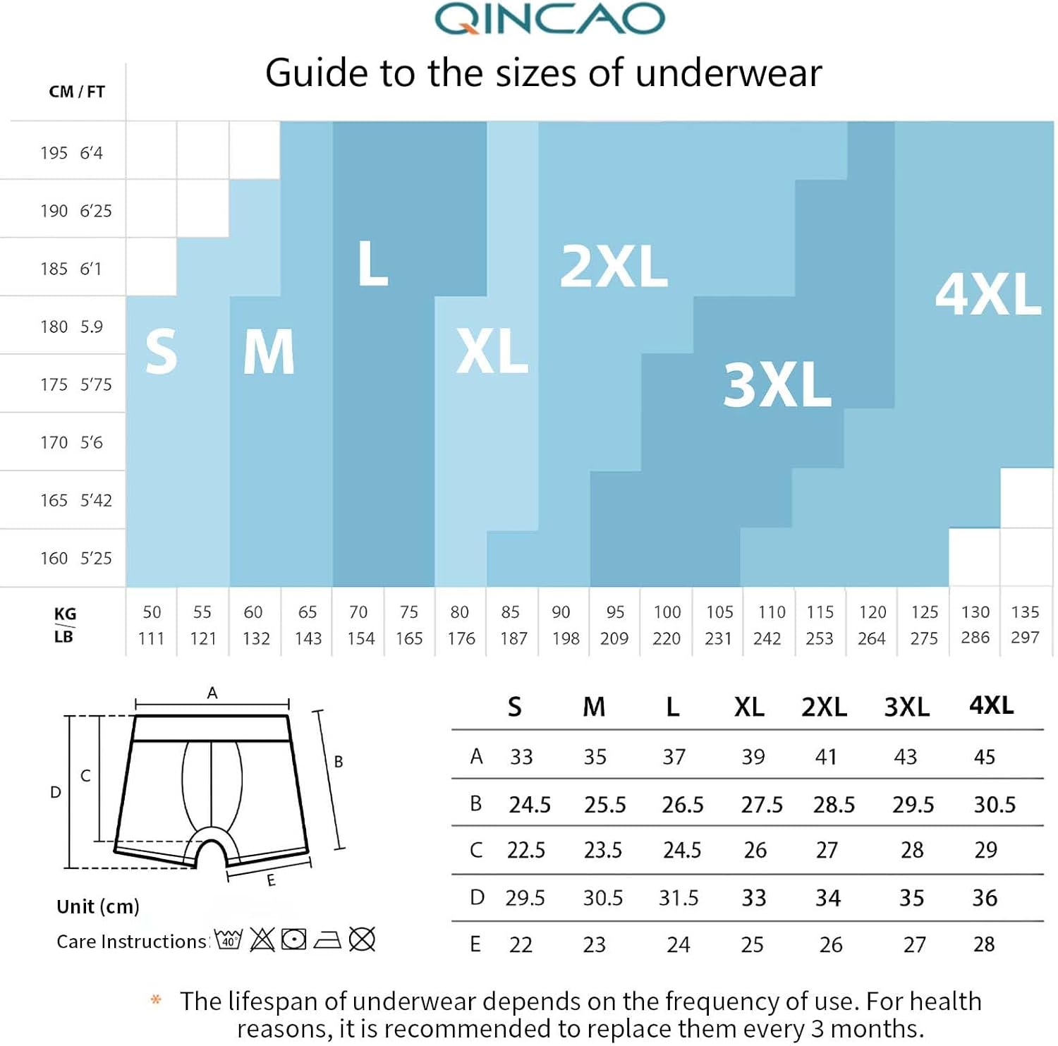 Thumbnail 5 de QINCAO Mens Boxers 6 Pack: No Logo, Comfortably Breathable and Durable
