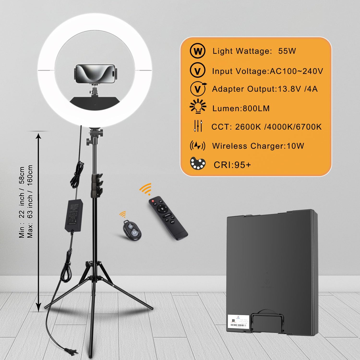 Thumbnail 2 de JJ JIANJIN 18" Ring Light 55W