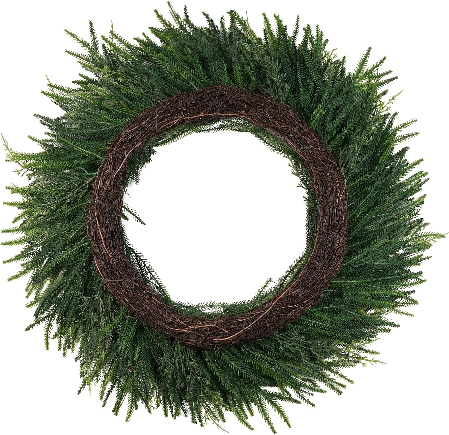 Thumbnail 4 de SEVENLOVE Cedar 30-inch Artificial Norfolk Pine Wreath, Green Year-Round Decor