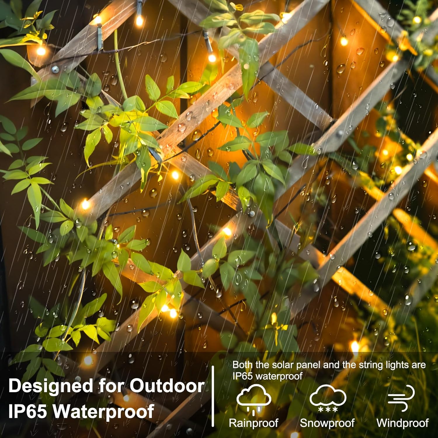 Thumbnail 6 de FFZZKJ solar string lights outdoor garden – 120 LED, 12m, warm white, IP65, 8 modes