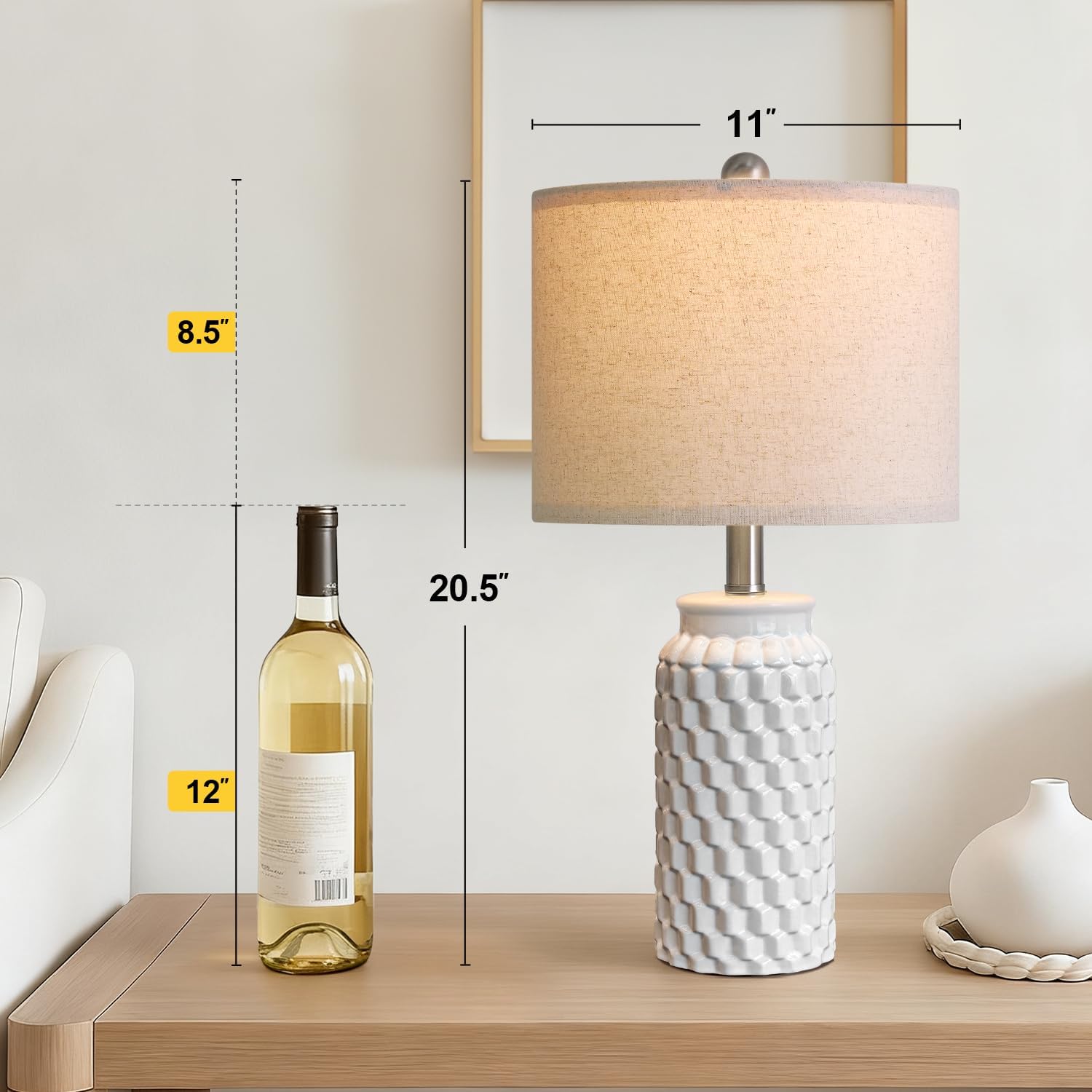 Detalle de USumkky Ceramic Table Lamps, Set of 2