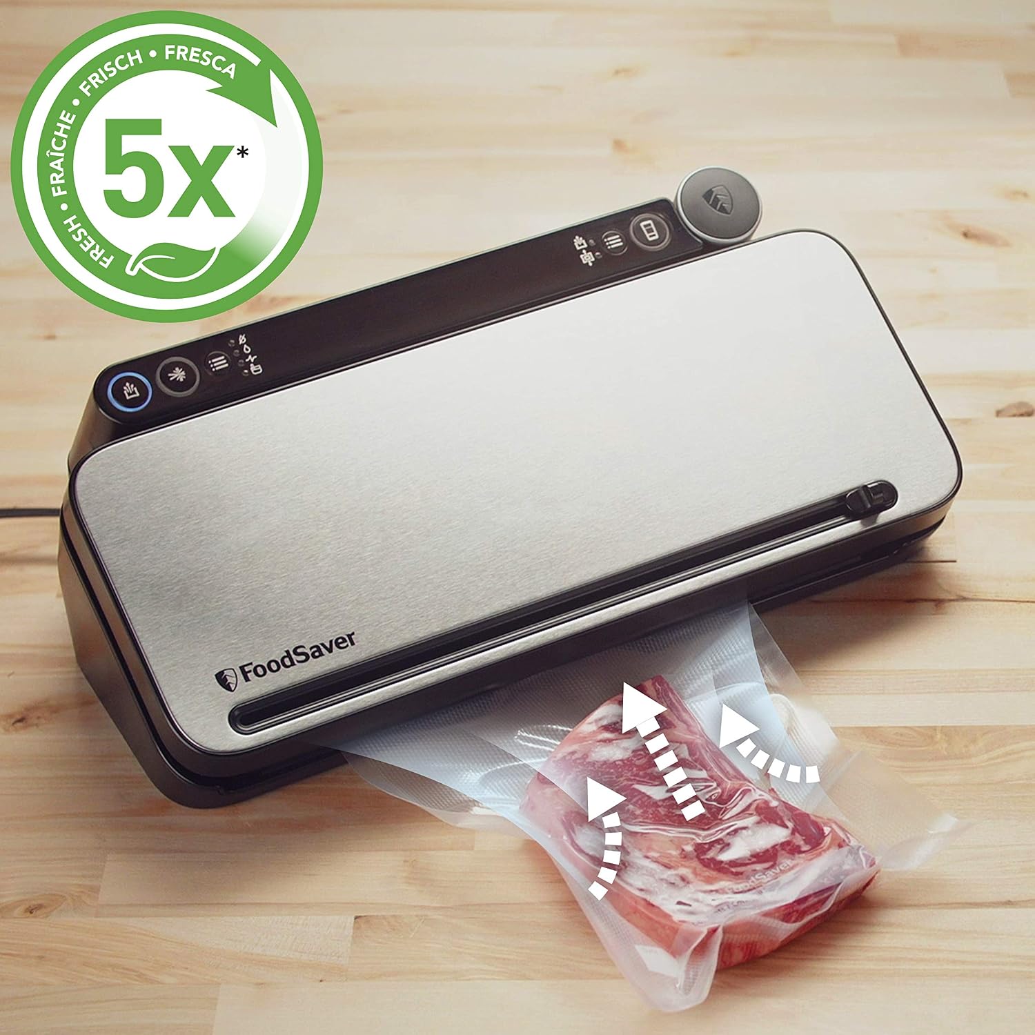 Detalle de FoodSaver VS3190X — Machine sous vide alimentaire multifonction avec accessoire portable et kit inclus