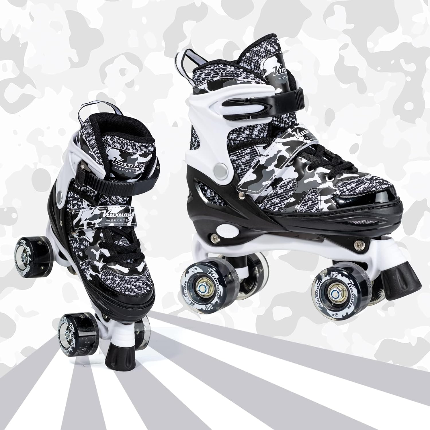 Thumbnail 4 de Kuxuan Camo Adjustable Roller Skates for Kids with Light-Up Wheels (Adjustable for 4 Sizes)