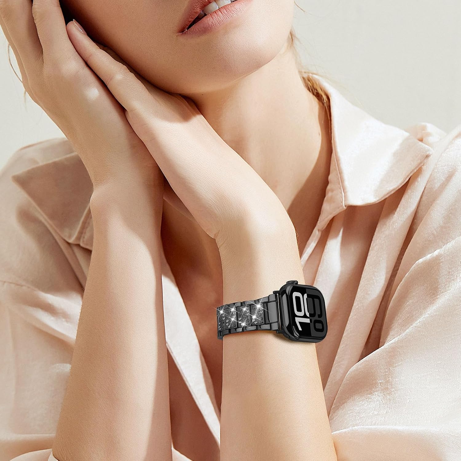 Thumbnail 5 de Sixmoat Bling Diamond Metal Strap for Apple Watch ๐
