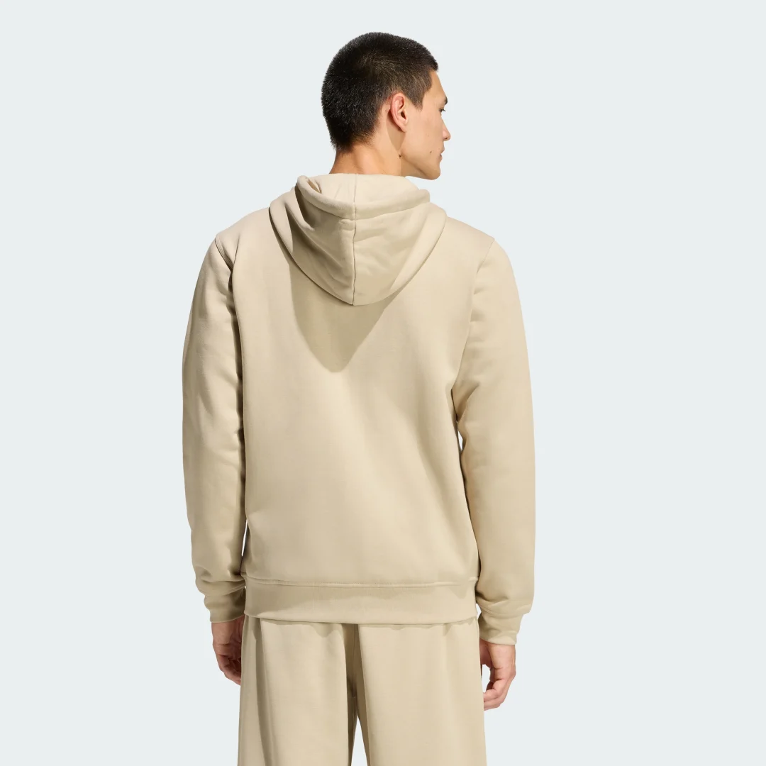 Detalle 2 de Chaqueta con capucha Trefoil Essentials de Adidas — Beige