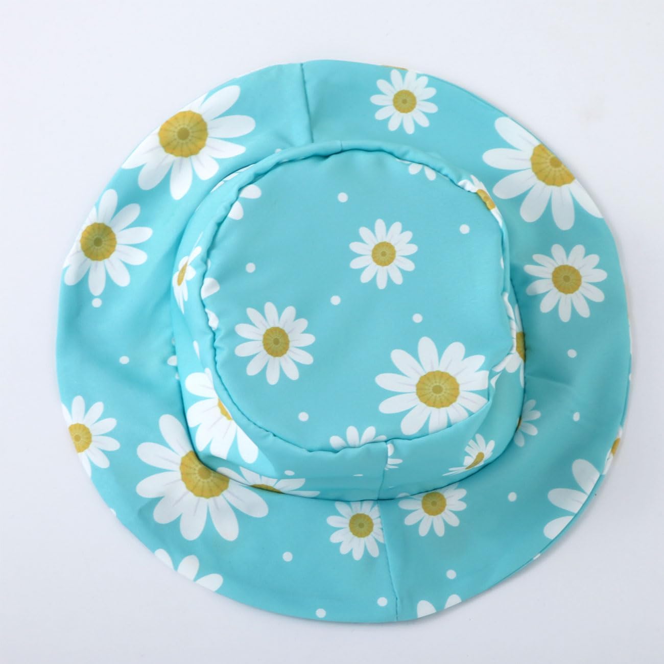Thumbnail 5 de KONFEN Baby Girl Dress Set with Daisy Hat — Sleeveless Floral Dress for 0-3 Years (Green/Pink)