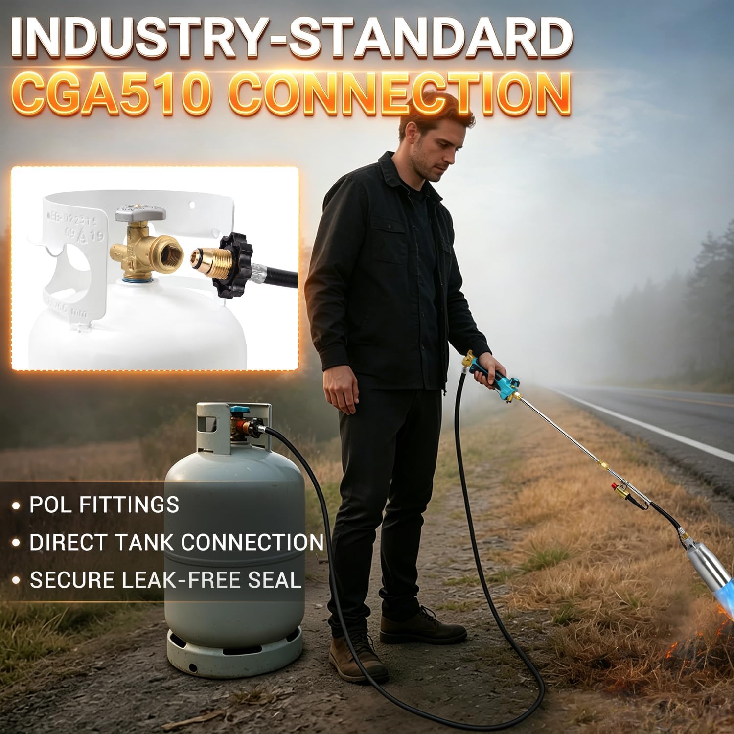 Thumbnail 6 de Sondiko Propane Torch with 10-Foot Hose