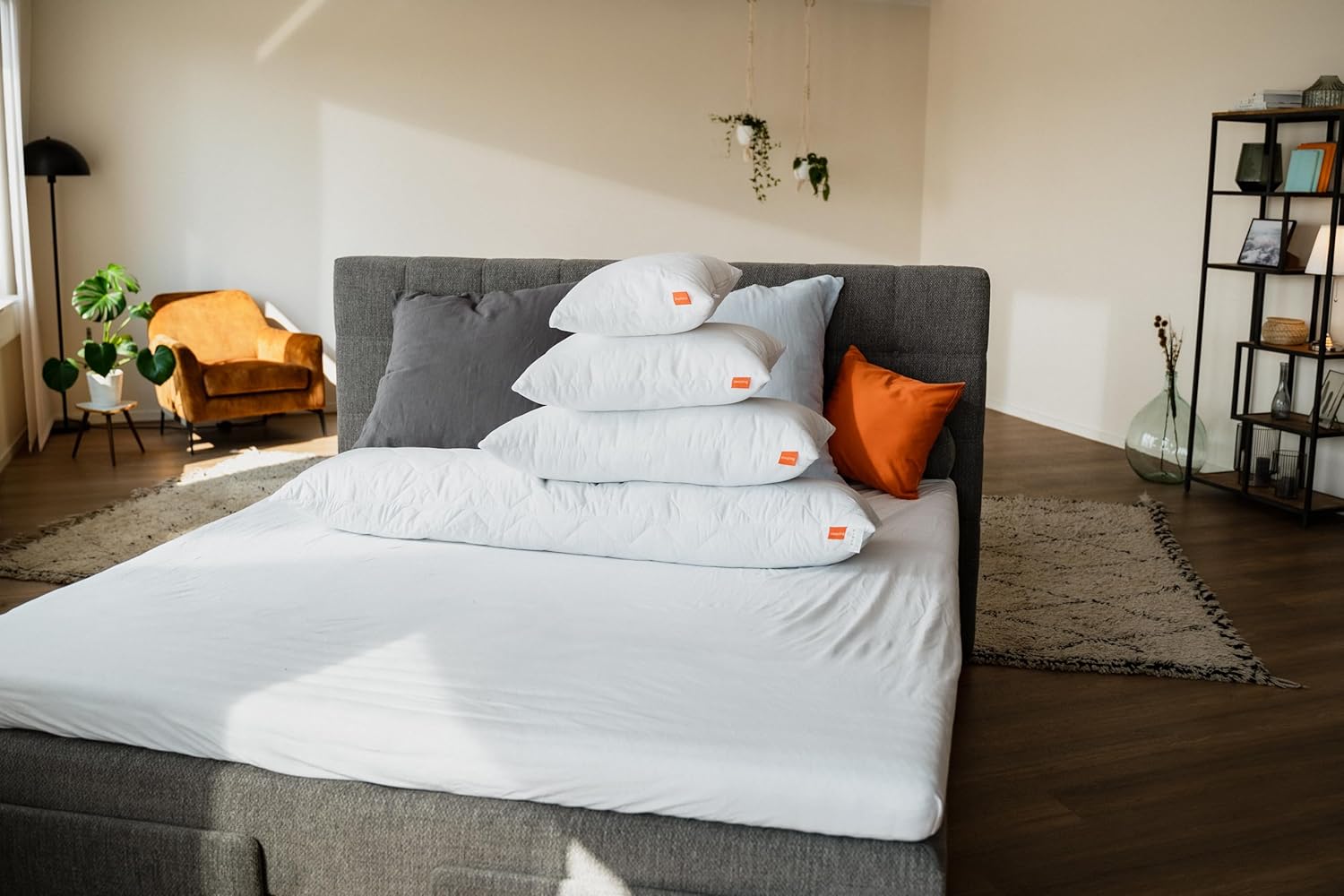 Thumbnail 3 de sleepling Basic 100 – Lot de 2 oreillers 70 x 90 cm, lavables, rembourrés et certifiés Oeko-Tex