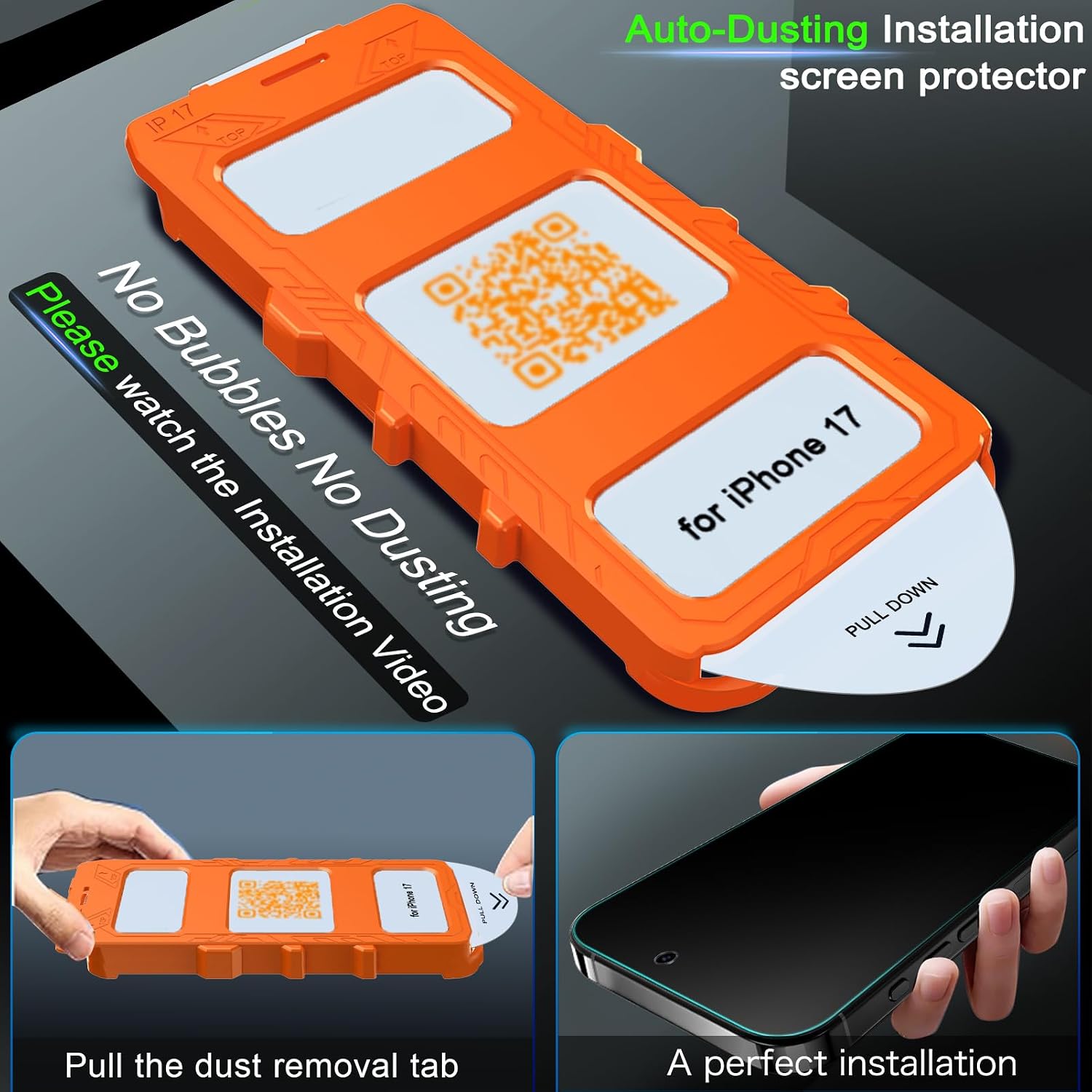 Detalle de IMBZBK Privacy for 6.3 Screen Protector for iPhone 17, 25° Privacy, 9H Glass