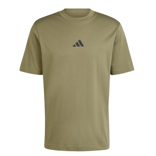 Thumbnail 6 de adidas Hombre Essentials Small Logo Single Jersey Shirt – Olive Strata/Black, talla L