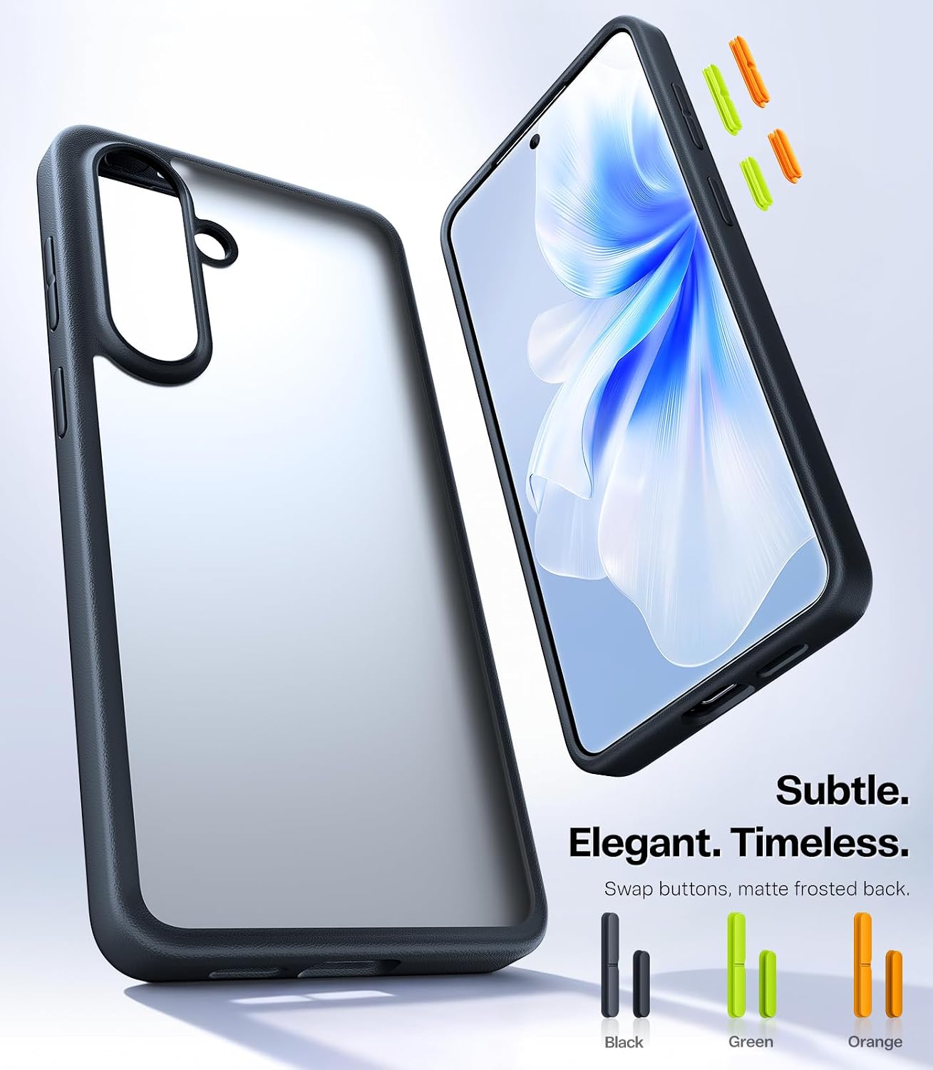 Detalle 1 de TORRAS Samsung Galaxy S26 Case, Slim Matte Black with 12-Foot Drop Protection
